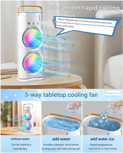 ❄️ Frostify™ Air Cooler Rechargeable Mini Cooler with LED Light