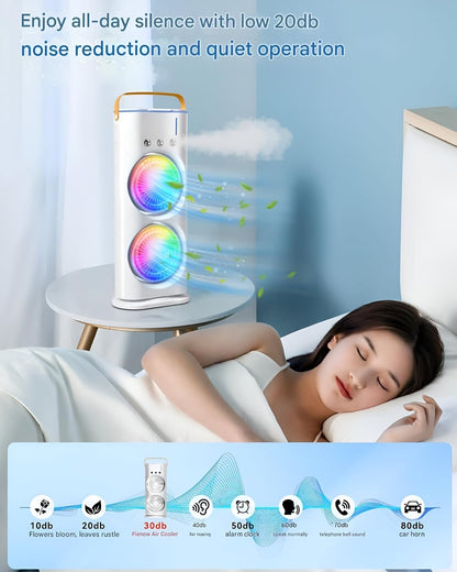 ❄️ Frostify™ Air Cooler Rechargeable Mini Cooler with LED Light