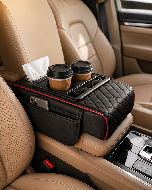 🚗✨ DriveEase™ 5-in-1 Premium Car Armrest Organizer