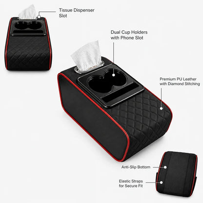 🚗✨ DriveEase™ 5-in-1 Premium Car Armrest Organizer