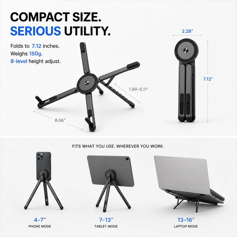 🚀 FlexiPro™ 4-in-1 Smart Laptop Stand