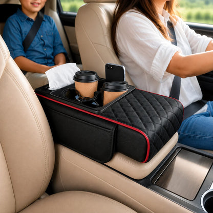 🚗✨ DriveEase™ 5-in-1 Premium Car Armrest Organizer